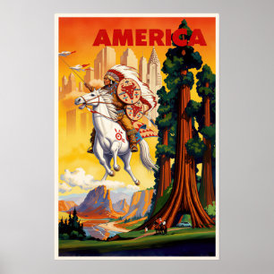 Póster cartel de América
