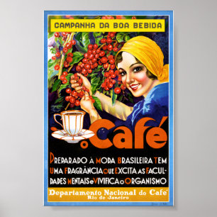 Póster Cartel de anuncio vintage de Campanha Da Boa Bebid