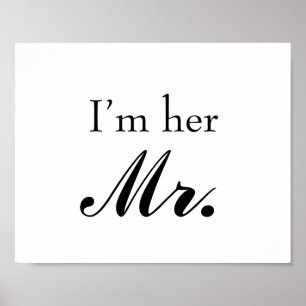 Póster Cartel de apoyo fotográfico del boda "Soy su señor