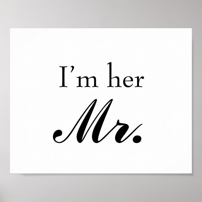 Póster Cartel de apoyo fotográfico del boda "Soy su señor (Frente)