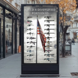 Póster cartel de armas de cartera diversificada