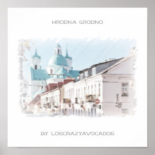 Póster Cartel de arquitectura de la naturaleza de Grodno 