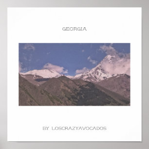 Póster Cartel de Arquitectura Naturaleza Georgia Kazbegi