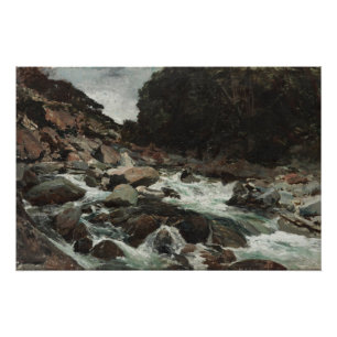 Póster Cartel de Arroyo de Montaña, Otira Gorge (1893)