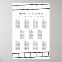 Cartel de Asientos de Tira de Película de Estrella