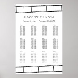 Póster Cartel de Asientos de Tira de Película de Estrella