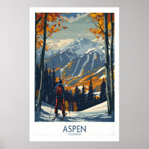 Póster Cartel de Aspen Ski Print 1