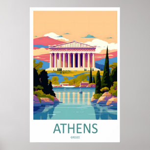 Póster Cartel de Atenas Viaje Vintage Parque Nacional de 