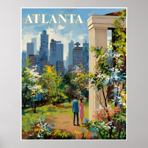 Póster Cartel de Atlanta, Georgia