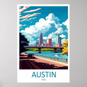 Póster Cartel de Austin Parque Nacional de Esquí Viaje Vi
