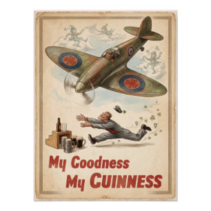 Póster Cartel de Aviación Irlandesa de la Segunda Guerra