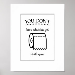 Póster Cartel de Baño Divertido Hasta Que Se Acaba