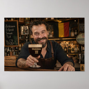 Póster Cartel de Barman de Taberna Belga Westvleteren Toa