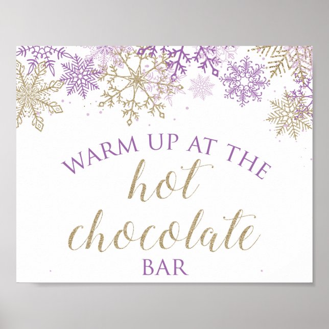 Póster Cartel de barra de chocolate caliente Winter Onede (Frente)