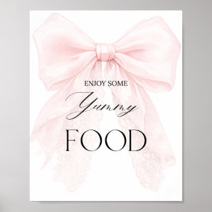 Póster Cartel de barra de comida para baby shower moderna