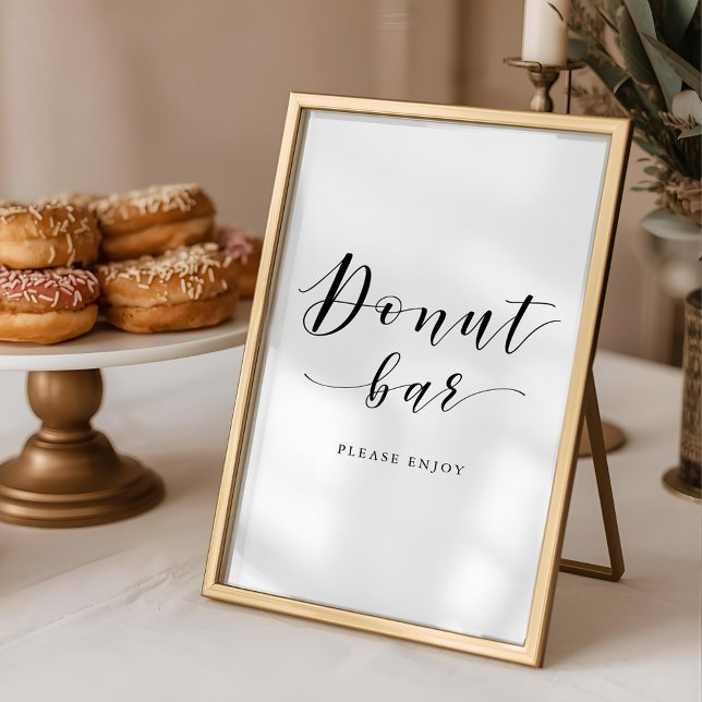 Póster Cartel de barra de donas de boda con caligrafía mo (Subido por el creador)