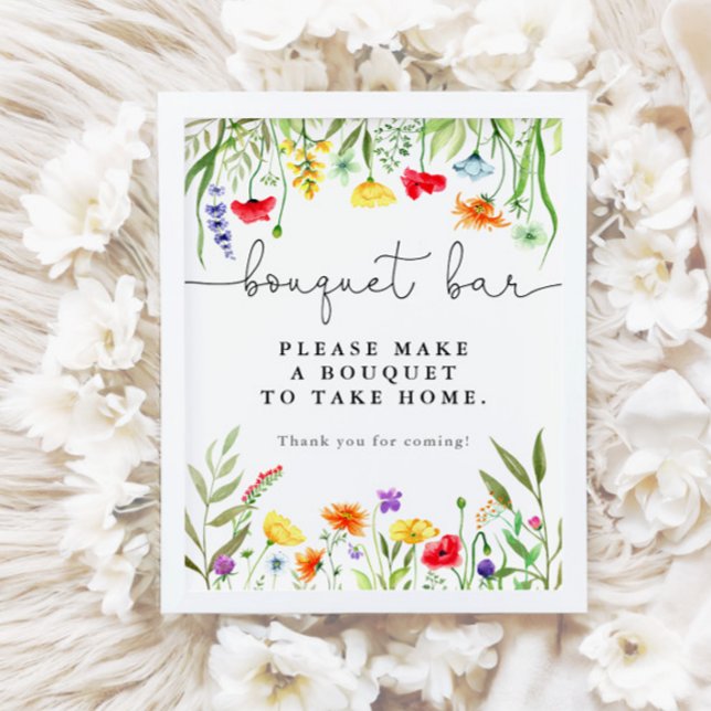 Póster Cartel de barra de flores de flores silvestres col (Subido por el creador)