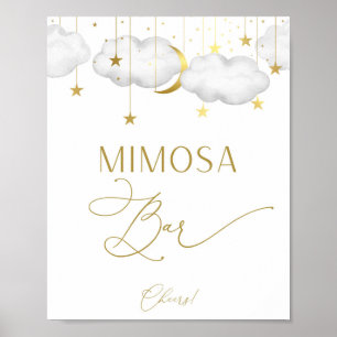 Póster Cartel de barra de Mimosa, cartel de juego de baby