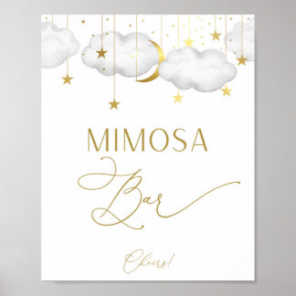 Póster Cartel de barra de Mimosa, cartel de juego de baby