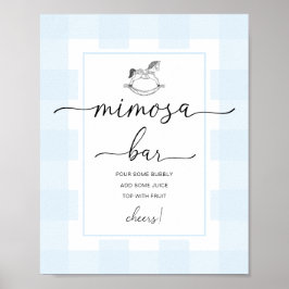 Póster Cartel de barra de mimosa de caballo de juguete az