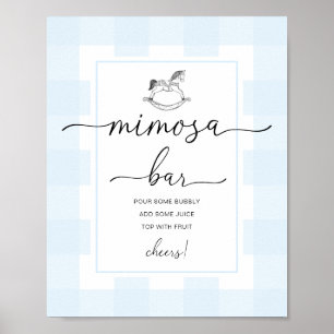 Póster Cartel de barra de mimosa de caballo de juguete az