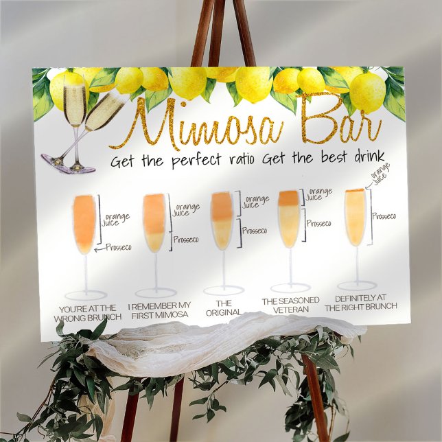 Póster Cartel de barra de mimosa decorada con limón para  (Subido por el creador)