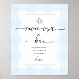 Póster Cartel de barra de Mom-osa para baby shower de Pum