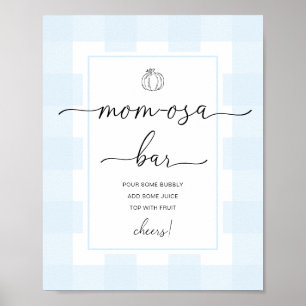 Póster Cartel de barra de Mom-osa para baby shower de Pum