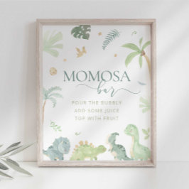 Póster Cartel de barra de Momosa para Baby Shower de Bebé