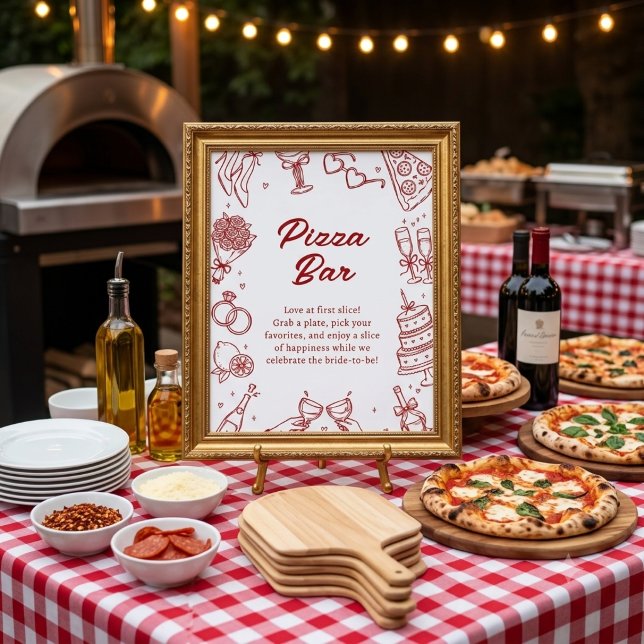 Póster Cartel de barra de pizza para despedida de soltera (Subido por el creador)