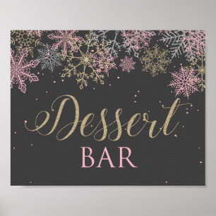 Póster Cartel de barra de postres de país de las maravill