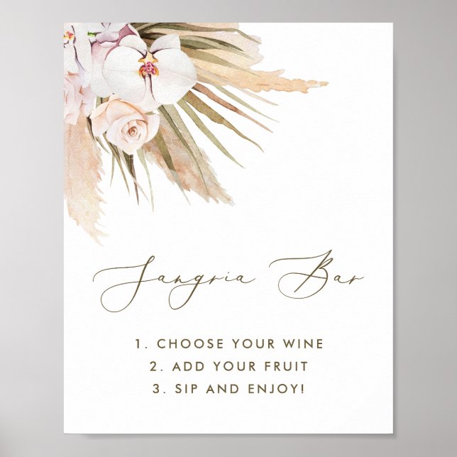 Póster Cartel de barra de sangría de hierba de pampas acu (Frente)