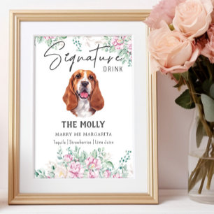 Póster Cartel de bebida característica del perro Basset H