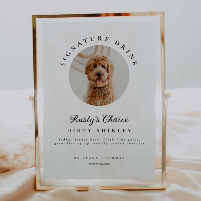 Póster Cartel de Bebida Destacada para Bar de Boda con Fo (Subido por el creador)