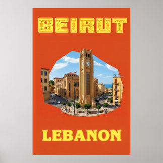 Póster Cartel de Beirut, Líbano