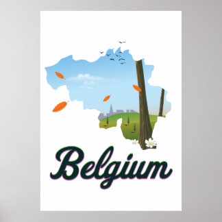 Póster Cartel de Bélgica Travel.