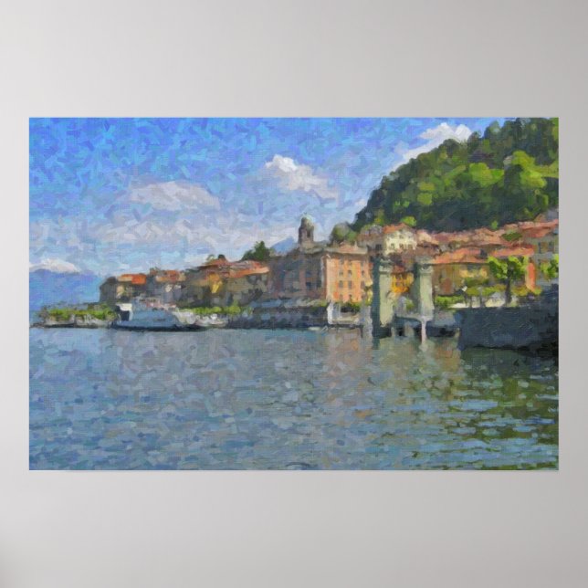 Póster Cartel de Bellagio, Lago de Como (Frente)