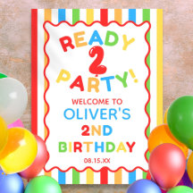 Cartel de Bienvenida a la Fiesta de Cumpleaños 2 L