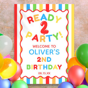 Póster Cartel de Bienvenida a la Fiesta de Cumpleaños 2 L