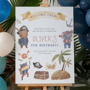 Póster Cartel de bienvenida a la fiesta de cumpleaños de 
