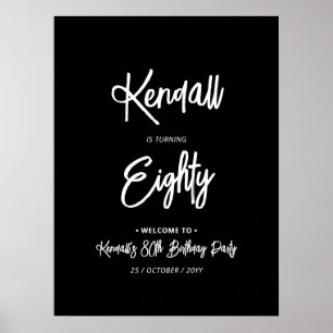Póster Cartel de bienvenida a la fiesta de cumpleaños och