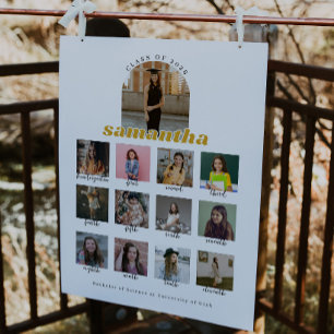 Póster Cartel de bienvenida a la fiesta de graduación de