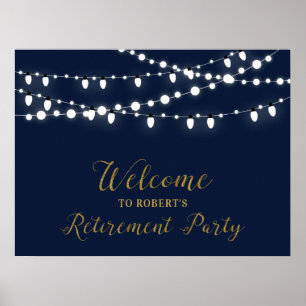 Póster Cartel de bienvenida a la fiesta de jubilación D