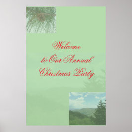 Póster Cartel de bienvenida a la fiesta de Navidad