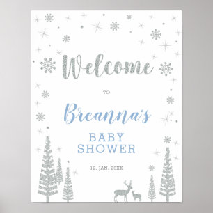 Póster Cartel de bienvenida a la fiesta de shower de bebé