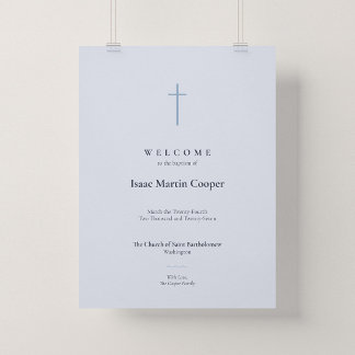 Póster Cartel de bienvenida a la Iglesia Grace Blue Cross