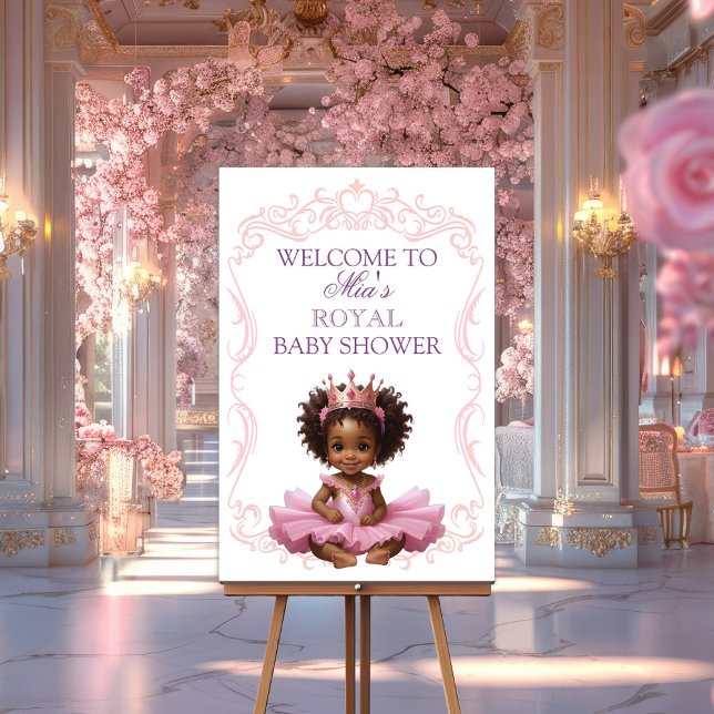Póster Cartel de bienvenida a la princesa real afroameric (Subido por el creador)