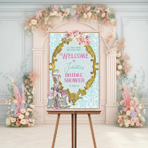 Póster Cartel de bienvenida a María Antonieta en tablón d