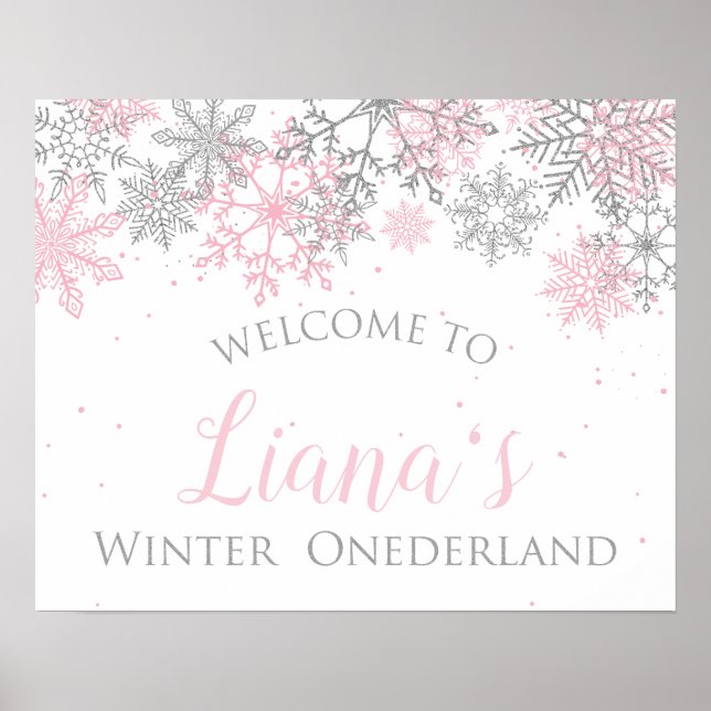 Póster Cartel de bienvenida a Winter Onederland (Frente)