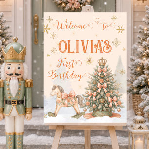 Póster Cartel de bienvenida al 1er cumpleaños de Cascanue